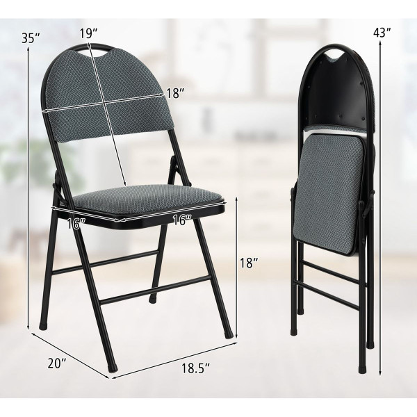 Padded Folding Office Chairs with Backrest (2- or 4-Pack) product image