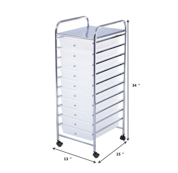 Rolling 10-Drawer Storage Cart product image