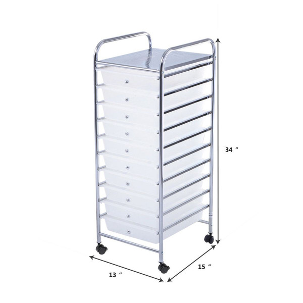 Rolling 10-Drawer Storage Cart product image