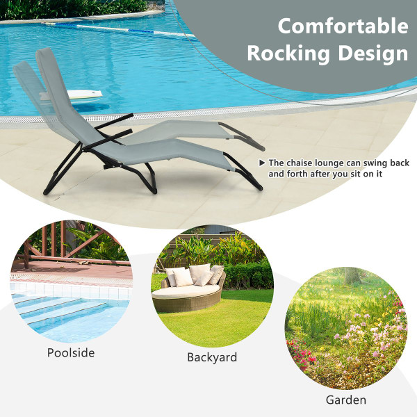 Folding Lounge Chair Rocker (2-Pack) product image