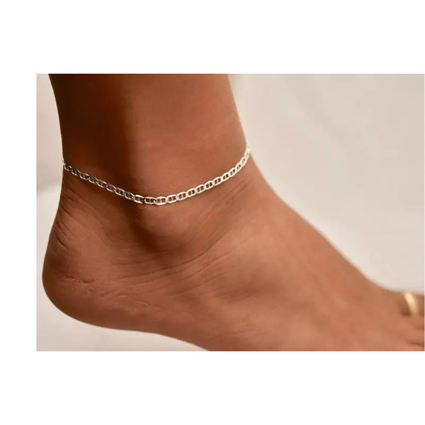 10-Inch 925 Silver Mariner Anklet product image