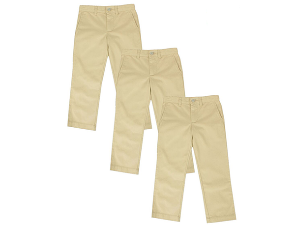 Boys' Flat-Front School Uniform Pants (3-Pack) product image