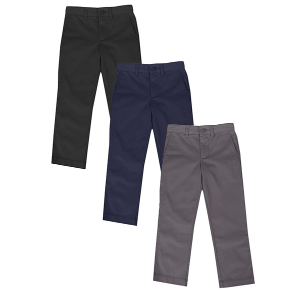 Boys' Flat-Front School Uniform Pants (3-Pack) product image