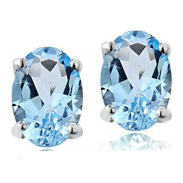 925 Sterling Silver London Blue Topaz Stud Earrings product image