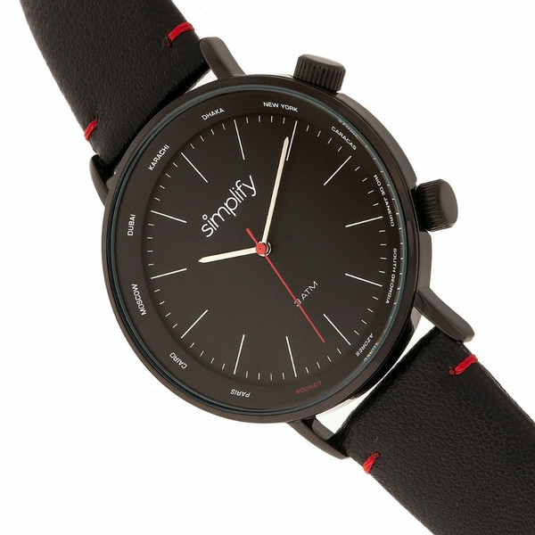 Simplify® The 3300 Leather-Band Watch product image