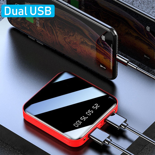 10000mAh Portable Mini Power Bank with Mirror Screen product image