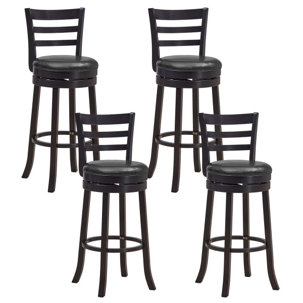 Swivel Bar Stools with PU Upholstered Seats (Set of 4) product image