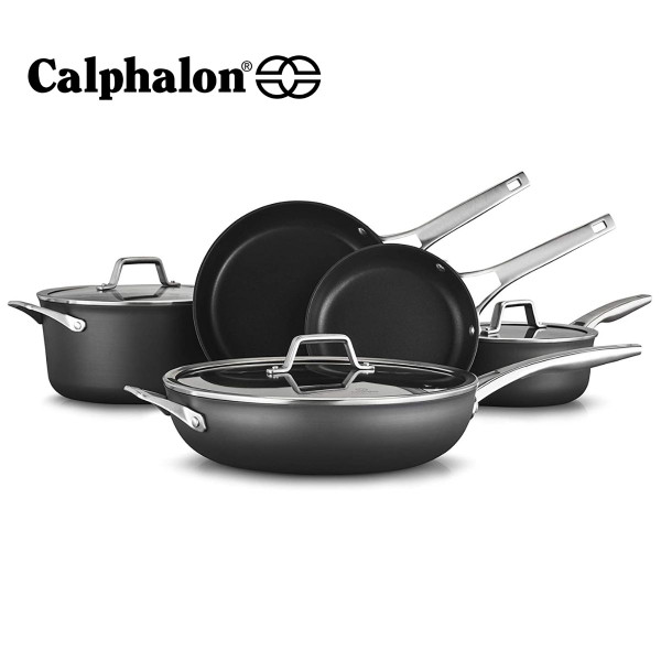 Calphalon Premier Nonstick Hard Anodized 11 Piece Cookware Set
