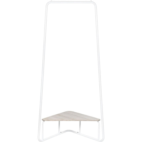 Corner Garment Rack with Wood Grain Laminate Top product image