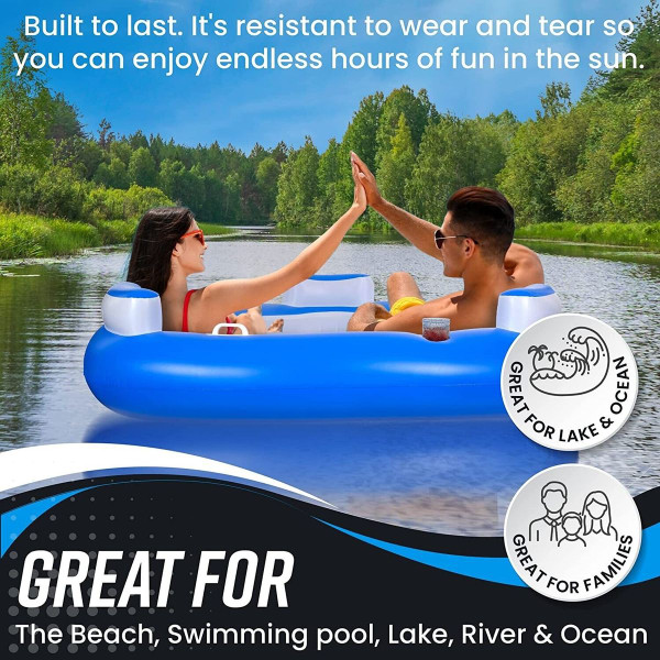 Zone Tech Inflatable Island Pool Float product image