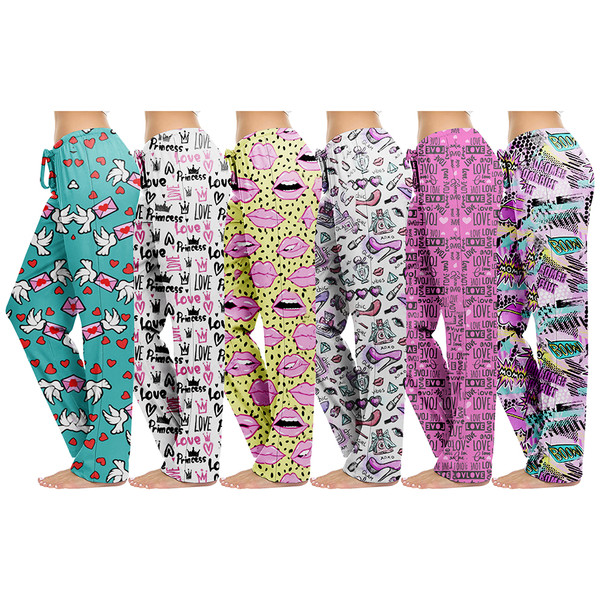 Women's Comfy Printed Lounge Pajama Pants (3-Pack) product image