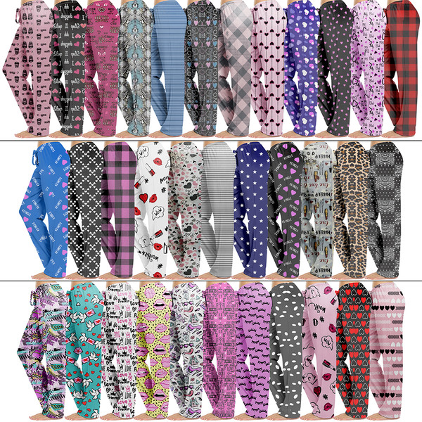 Women's Comfy Printed Lounge Pajama Pants (3-Pack) product image