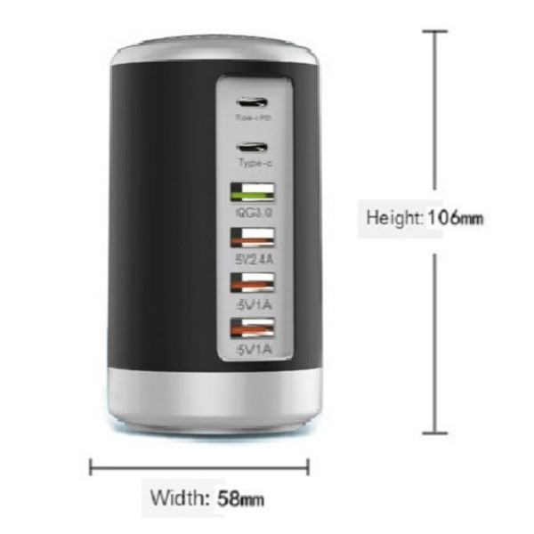 Compact 6-Port Fast Charge Tower product image