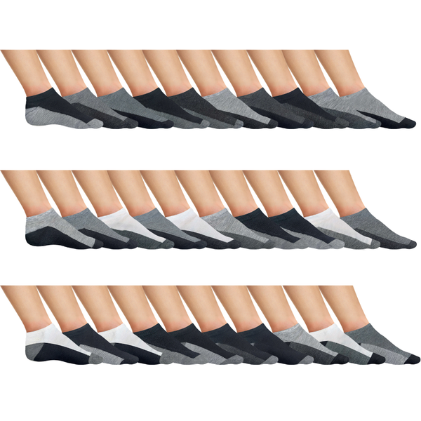 Men's Assorted Moisture-Wicking Low-Cut Socks (30-Pairs) product image