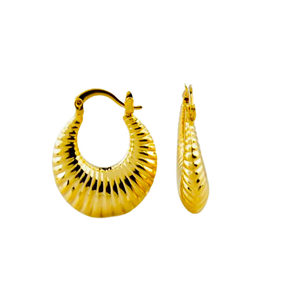 18K Gold-Filled Classy Hoop Earrings product image