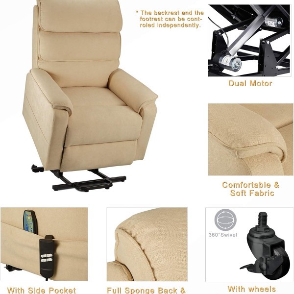 Electric Dual Motor Power Recliner Lift Chair  product image