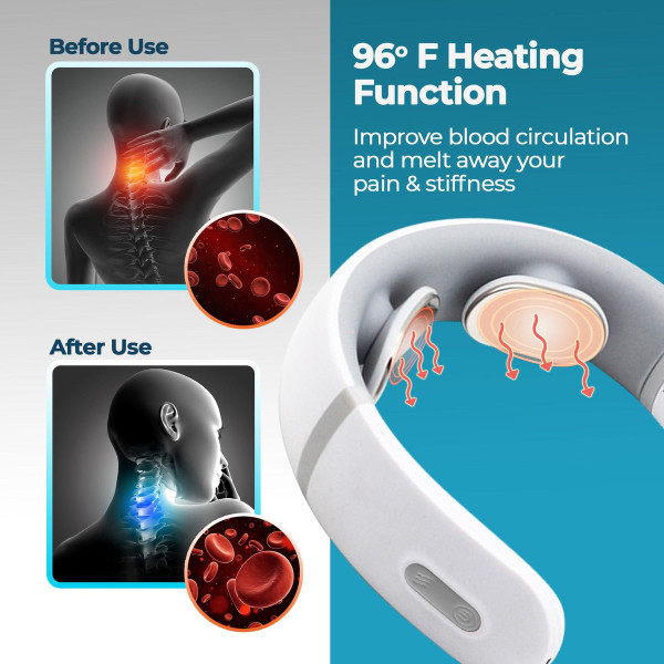 Intelligent Neck Massager Device With Heat & Pulsation Functions