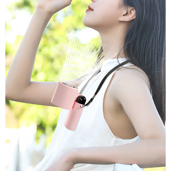 2-in-1 Portable Handheld & Hand-Free Fan with Qi Phone Charger product image