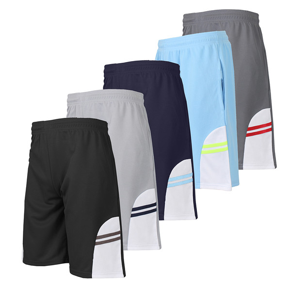 Men's Moisture-Wicking Mesh Shorts with Side Trim Design (5-Pack) product image