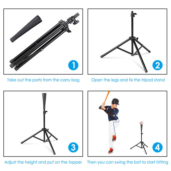 Height Adjustable Baseball/Softball Batting Tee product image