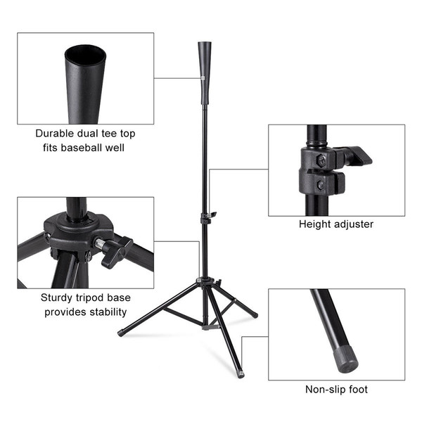 Height Adjustable Baseball/Softball Batting Tee product image