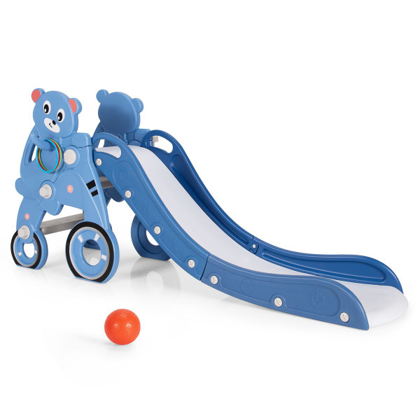 Kids' 4-in-1 Plastic Folding Slide Playset with Ring Toss & Ball product image