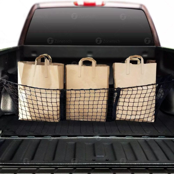 Zone Tech® 3-Pocket Car Trunk Stretchable Mesh Cargo Net, NE0001 product image