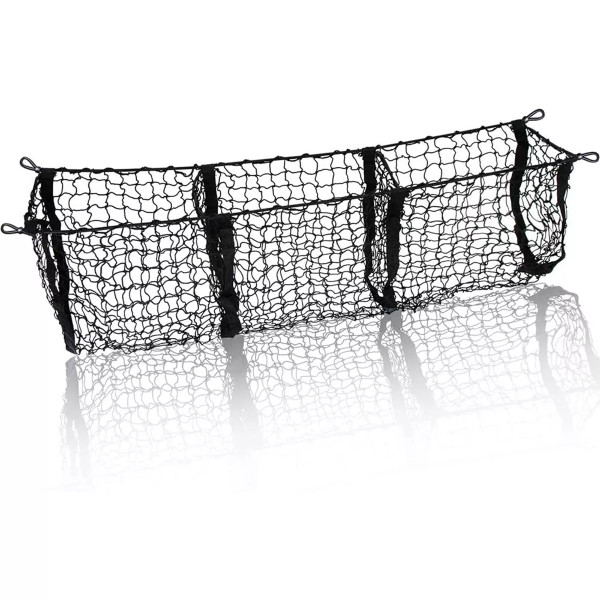 Zone Tech® 3-Pocket Car Trunk Stretchable Mesh Cargo Net, NE0001 product image