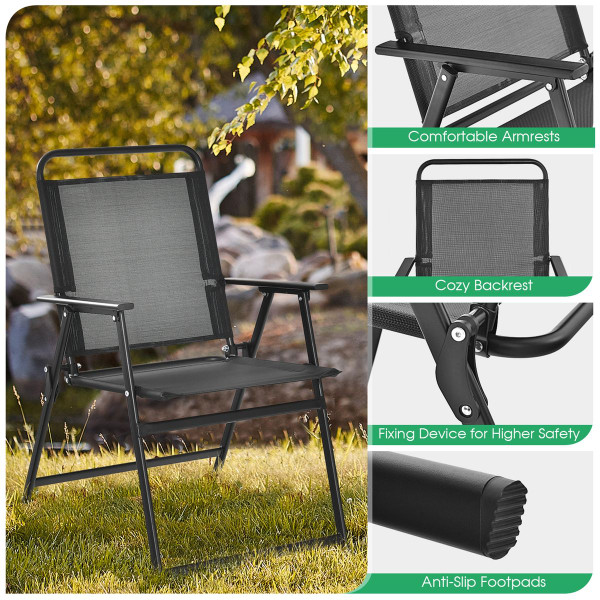 Goplus Heavy-Duty Folding Patio Chairs (Set of 2) product image