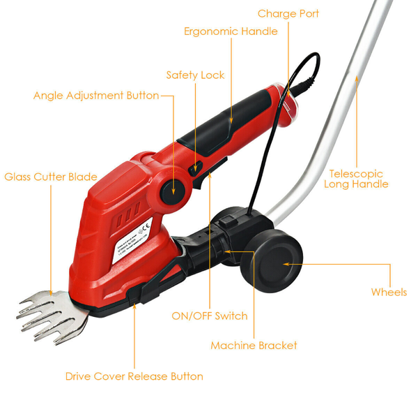 Cordless 7.2V Grass Shear/Shrub Trimmer with Blades product image