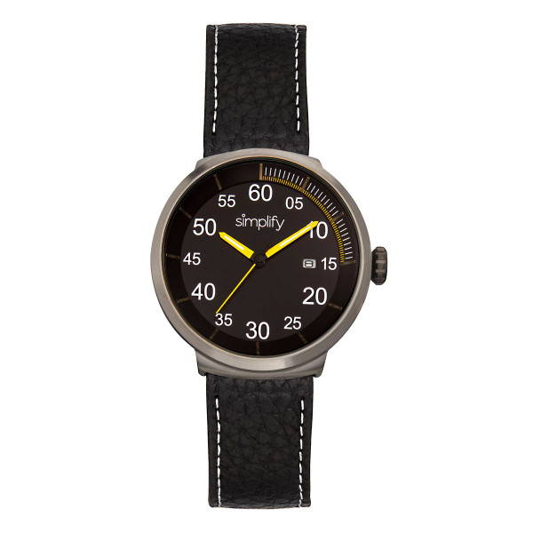 Simplify™ The 7100 Leather-Band Watch with Date product image