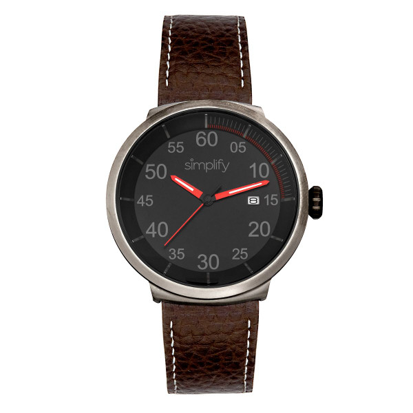 Simplify™ The 7100 Leather-Band Watch with Date product image
