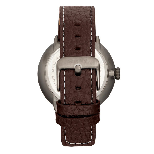 Simplify™ The 7100 Leather-Band Watch with Date product image