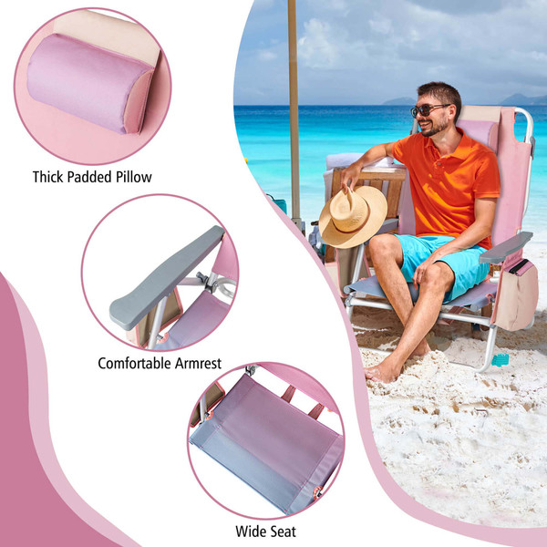 Adjustable Folding Backpack Beach Chairs and Table Set  product image Adjustable Folding Backpack Beach Chairs and Table Set  product image