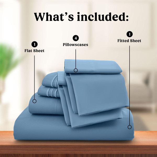 1800-Series Deep Pocket Premier Microfiber Bed Sheet Set product image