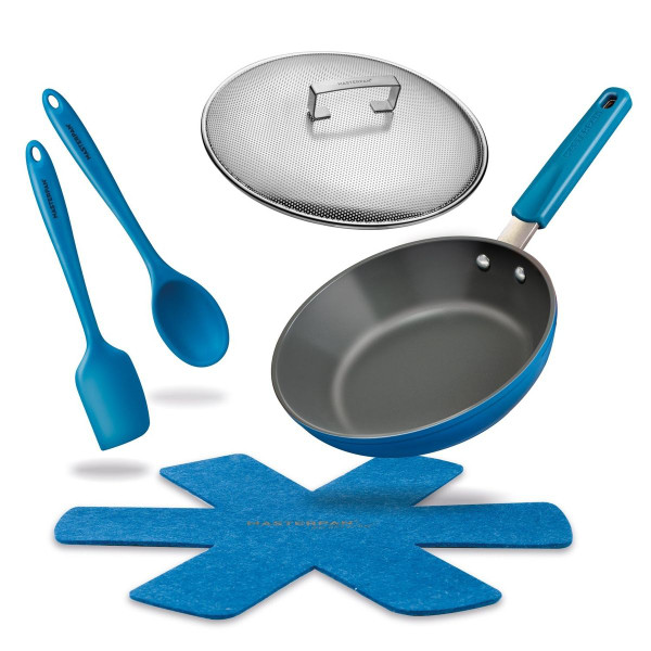 Ceramic Nonstick Stovetop Oven Frypan & Skillet with Lid & Utensils by MASTERPAN® product image