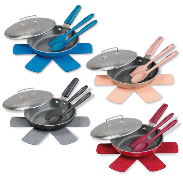 Ceramic Nonstick Stovetop Oven Frypan & Skillet with Lid & Utensils by MASTERPAN® product image