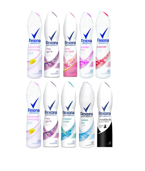 Rexona® MotionSense™ Deodorant Body Spray, 150mL (10-Pack) - Pick Your Plum