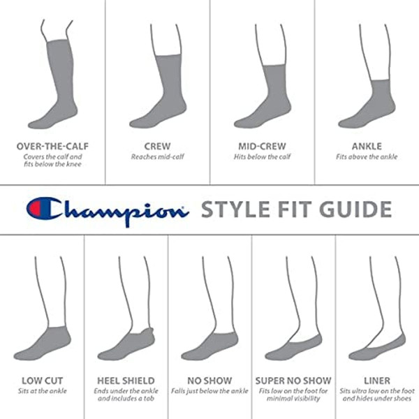 Men's Multi-Logo Super No-Show Socks by Champion® (6-Pair) product image