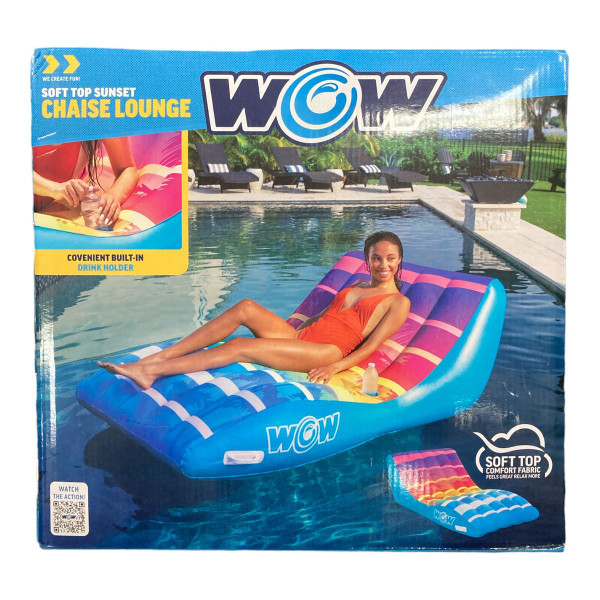 Soft Top Sunset Chaise Lounge Pool Float by Wow Sports® product image