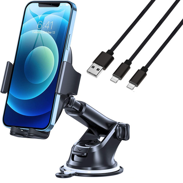 Universal Phone Mount + 2-in-1 Braided 6-Foot Charging Cable Bundle product image