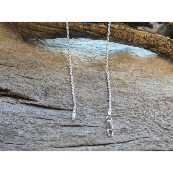 Italian 1.7mm 925 Sterling Silver Chain, Diamond-Cut Rope product image
