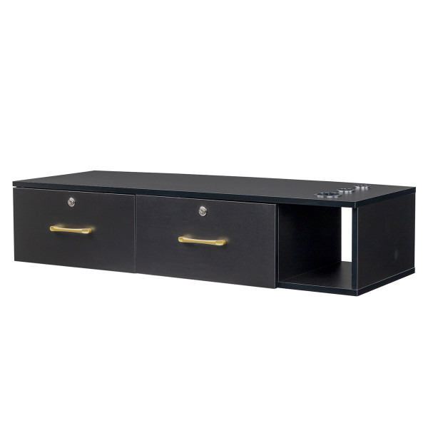 Wall Mount Classic Salon Locking Cabinet with 2 Drawers  product image