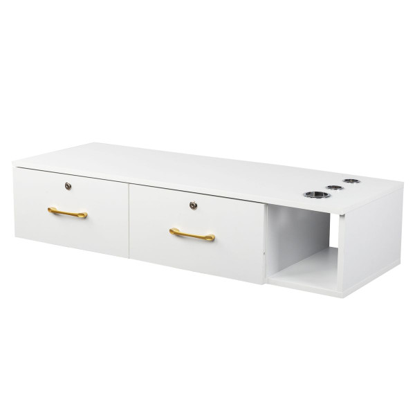 Wall Mount Classic Salon Locking Cabinet with 2 Drawers  product image