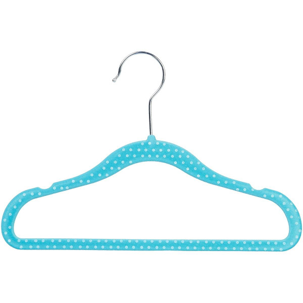 Kids' Polka Dot Velvet Hangers by Amazon Basics (1- or 5-Pack) product image