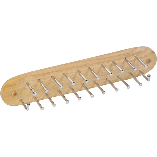 Wood Wall Mounted Tie, Belt and Scarf Hanger product image