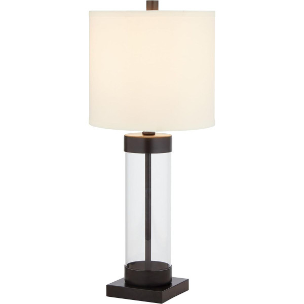 Stone & Beam® Glass Column Table Lamp with Fabric Shade product image