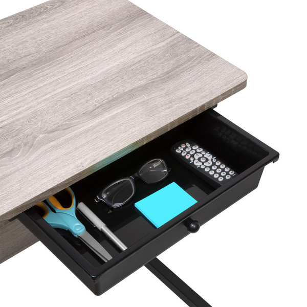 Adjustable Bedside Table with Wheels and Drawer product image