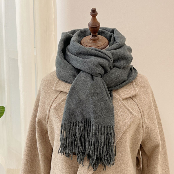 Year-Round Wraparound Scarf with Fringe product image