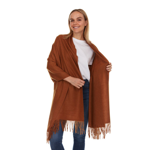 Year-Round Wraparound Scarf with Fringe product image